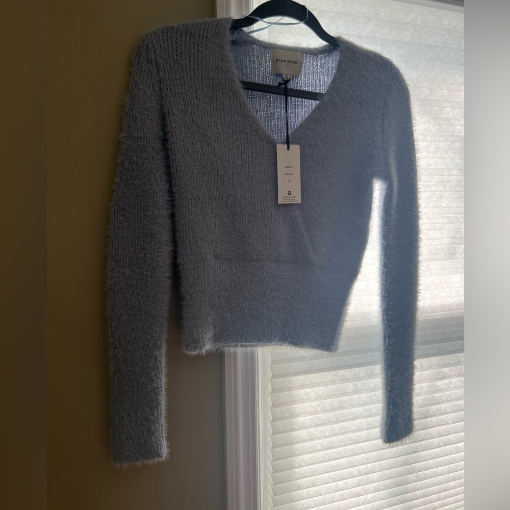 Light blue long sleeve sweater